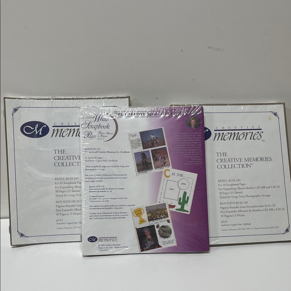 Creative Memories White Scrapbook Pages